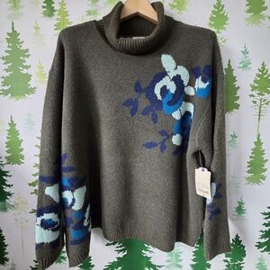 St. John's Bay Long Sleeve Floral Pullover Sweater
